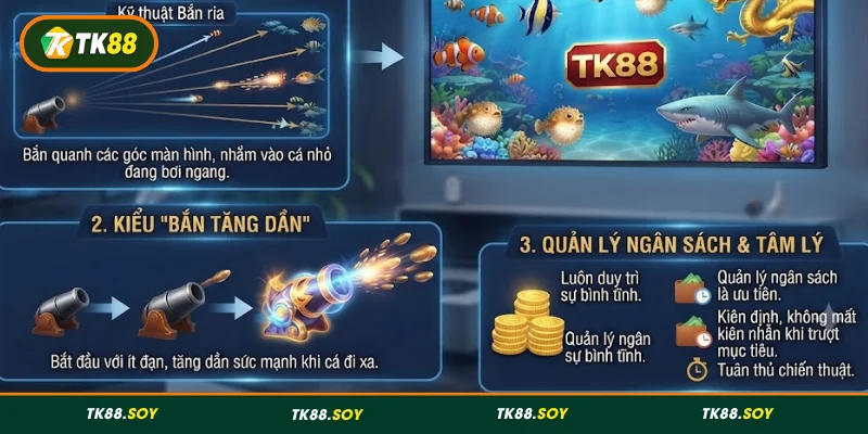 Bí quyết nhắm bắn cá dễ trúng tại TK88