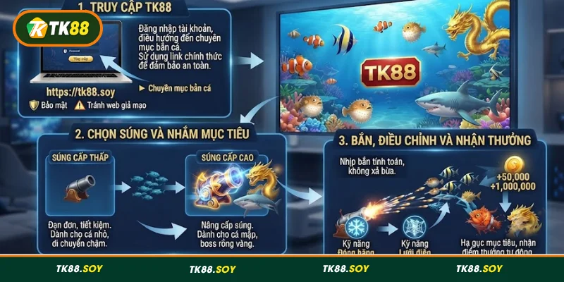 Cách chơi bắn cá TK88 chi tiết, dễ áp dụng